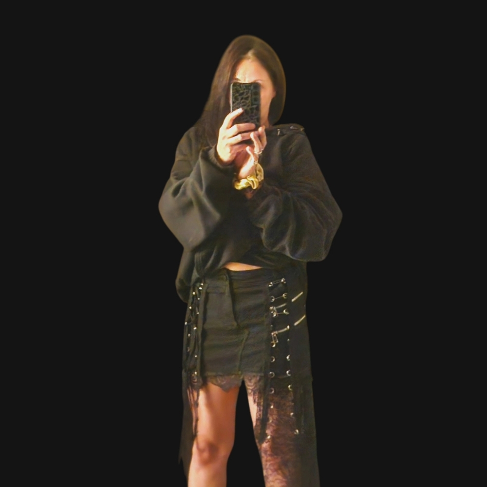 Upcycled Punkrave Skirt Size S